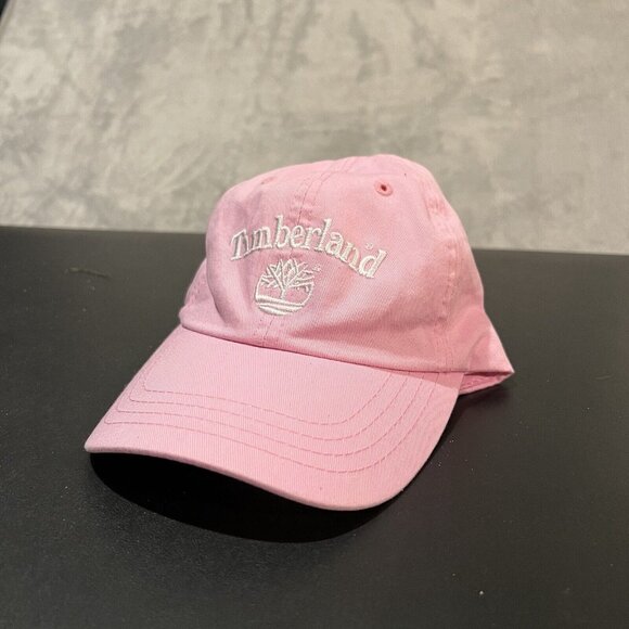 Timberland Hat Women's One Size Adjustable Pink Logo Strapback Cap - Picture 8 of 8
